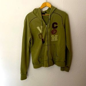 Volcom Stone zip hoodie green Sz XL